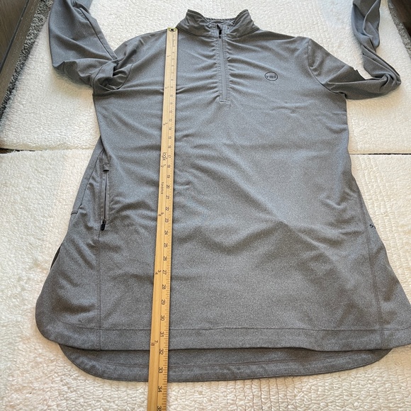 Veil Spark Top Women's L Gray Tunic Running Modest Thumbholes 1/2 Zip Pullover - Picture 14 of 15